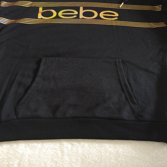 bebe Sport⛹️ Logo Print Hoodie with Thumb👍 Holes - Picture 8 of 12